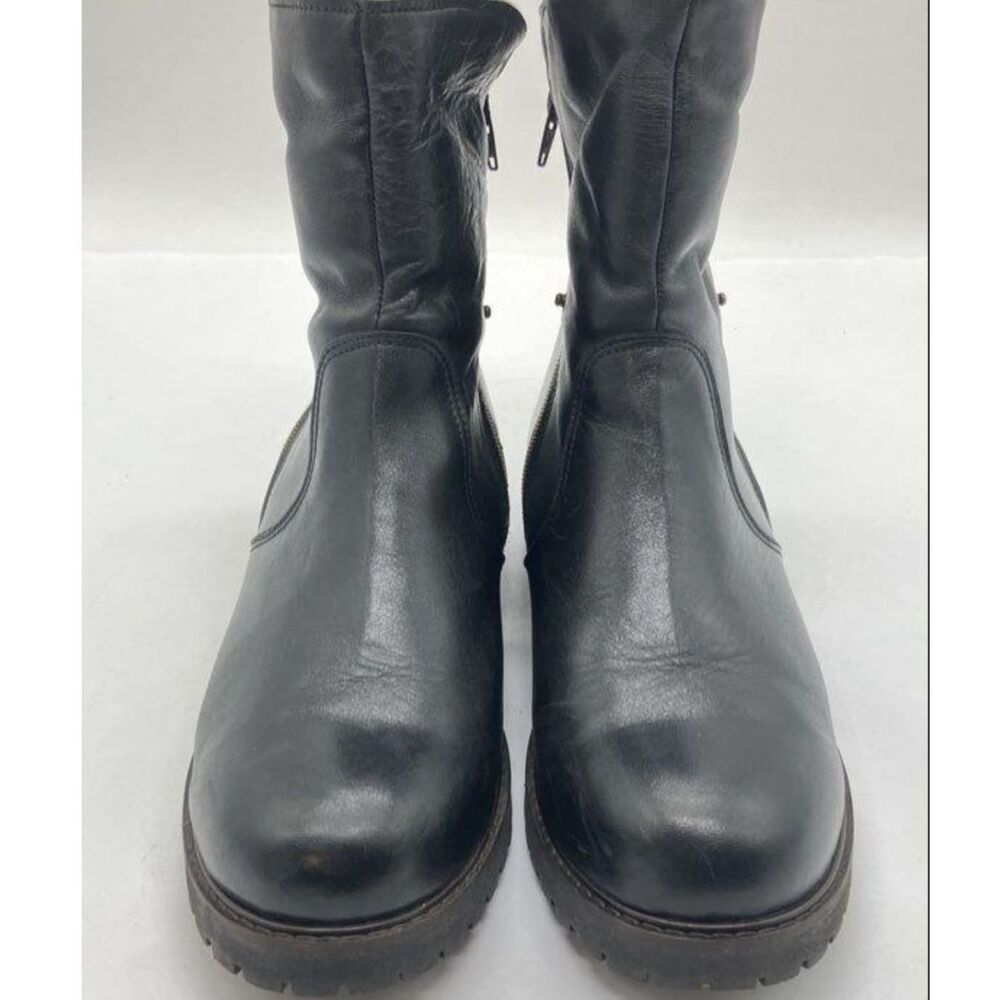 Hooper Dark Brown Leather Boots - Size 41/10.5 - EUC